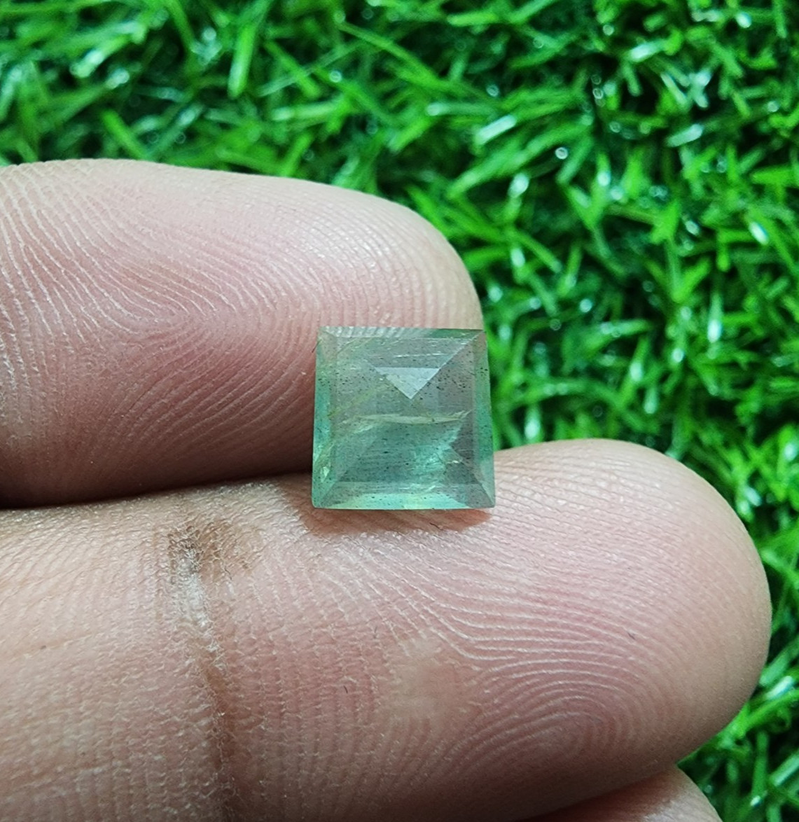 Awesome Colombian Emerald Faceted Square Shape 1.25 Crt Loose Gemstone