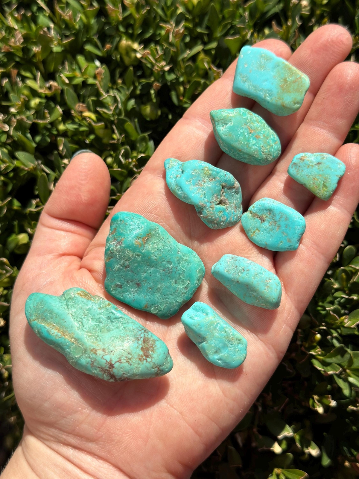 Raw Turquoise Stone, Natural Turquoise from Tyrone, New Mexico, USA