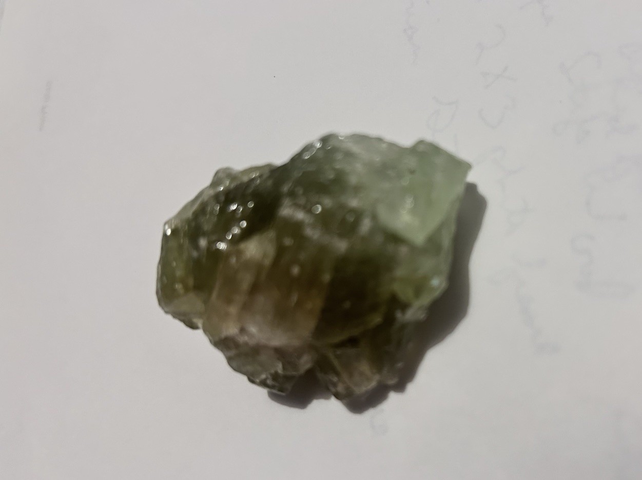 Green Calcite Specimen Translucent Mineral Rough Cut Stone 56 grams 2.5 in.
