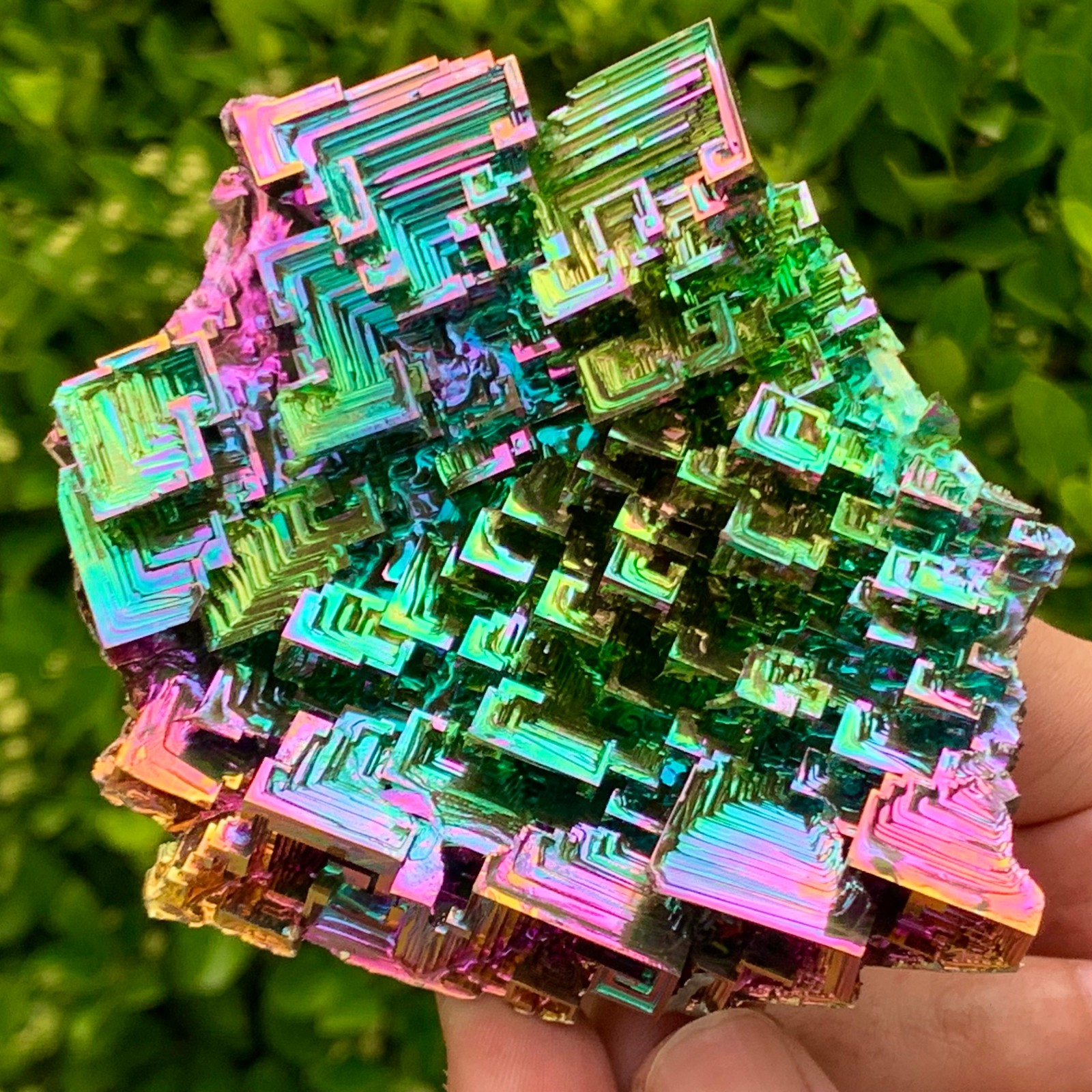 252G ram Bismuth rainbow crystal elementBi gemstone Mineral specimen healing