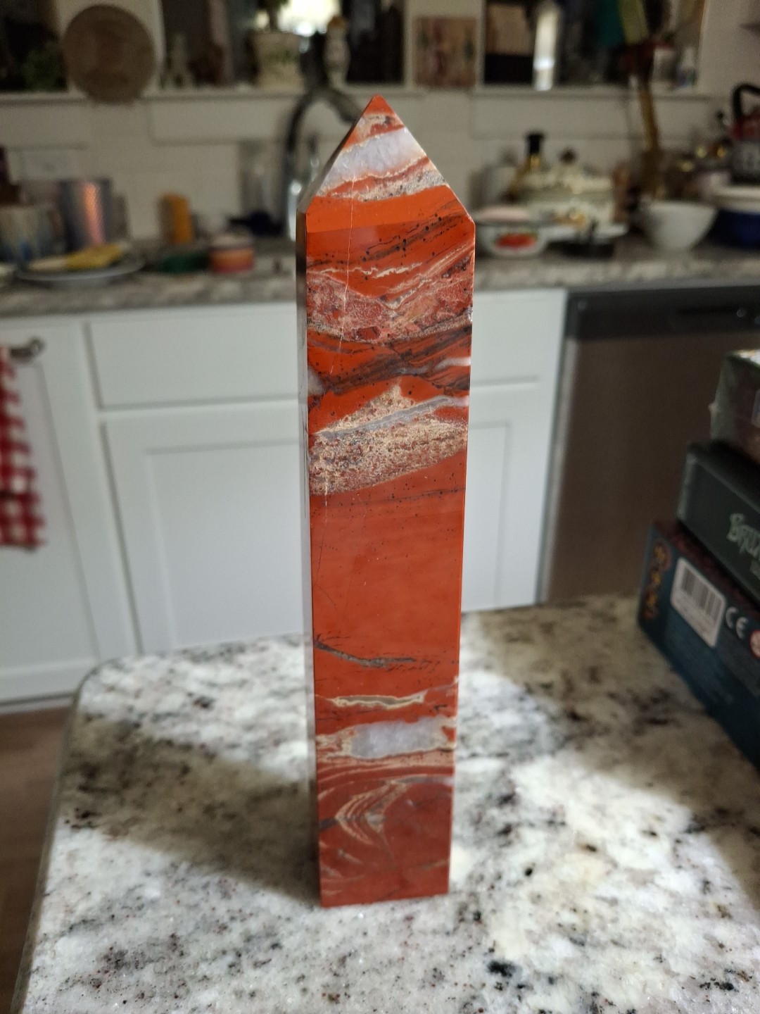 9″ + Red Jasper Crystal Tower 2lb Weight Multicolored Rare