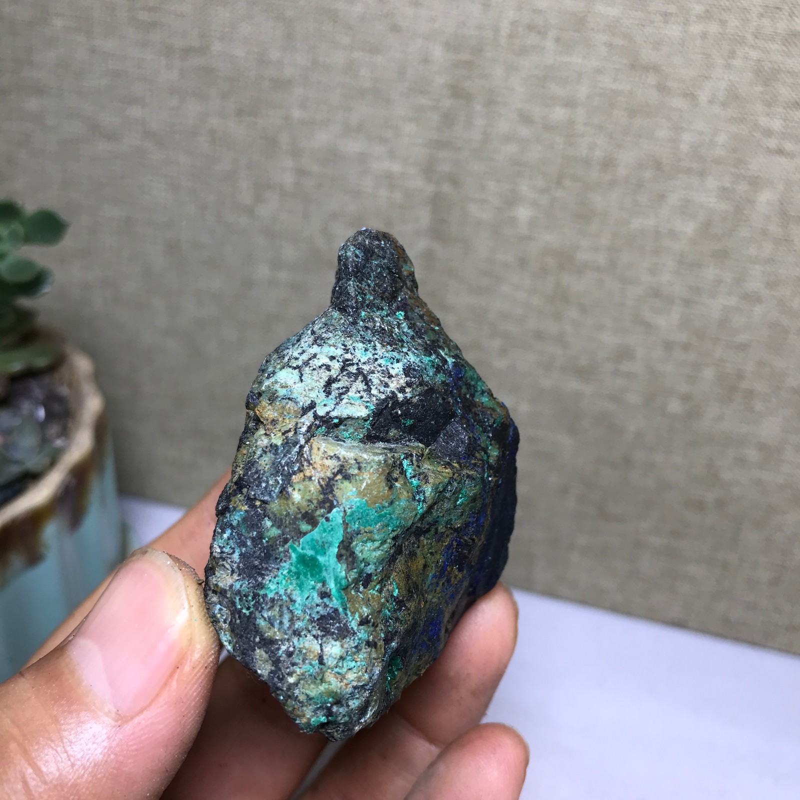 67g Natural Azurite Malachite gemstone Rough original Crystal Specimen A5193