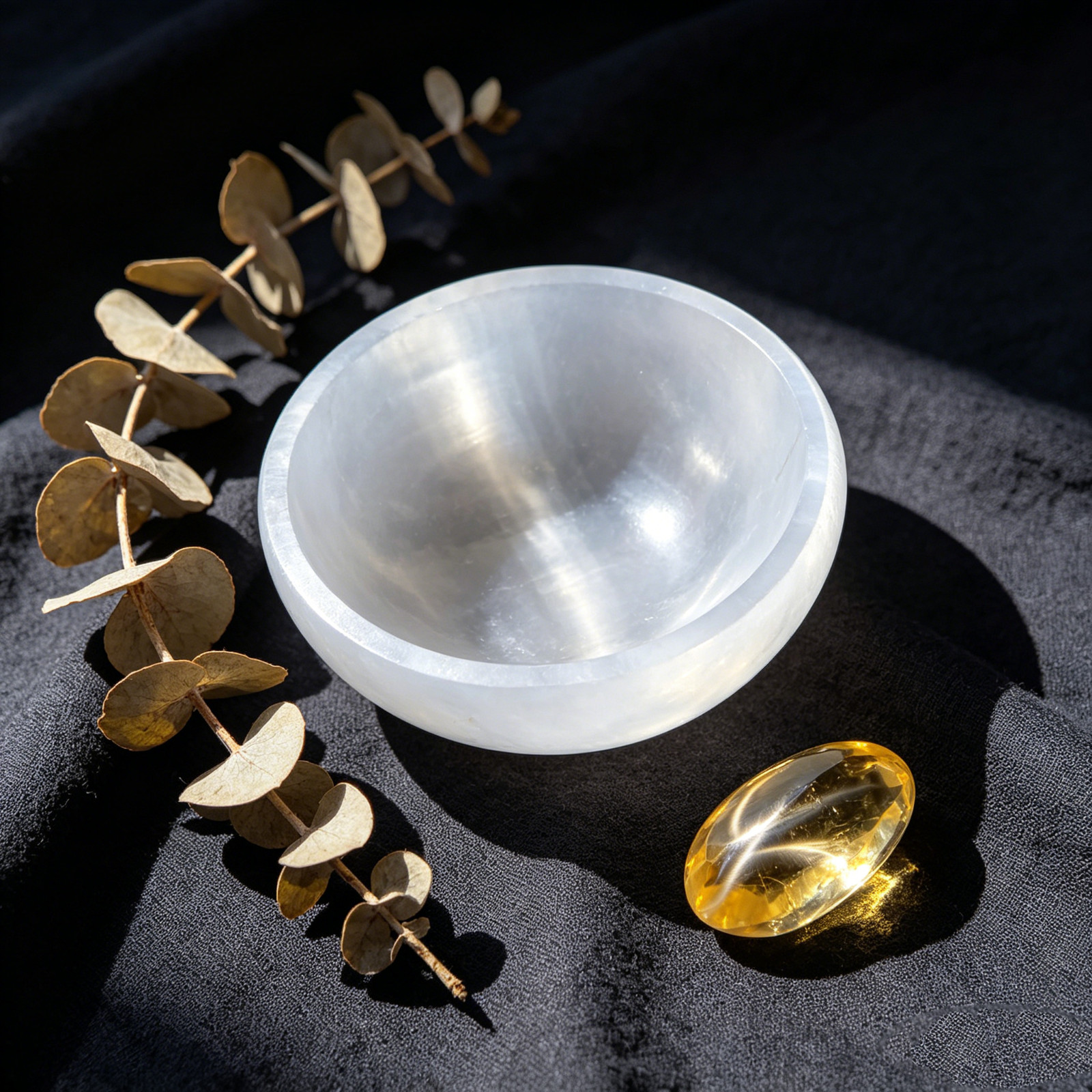 Natural Selenite Bowl 7-8cm Cleansing Charging Crystal Healing