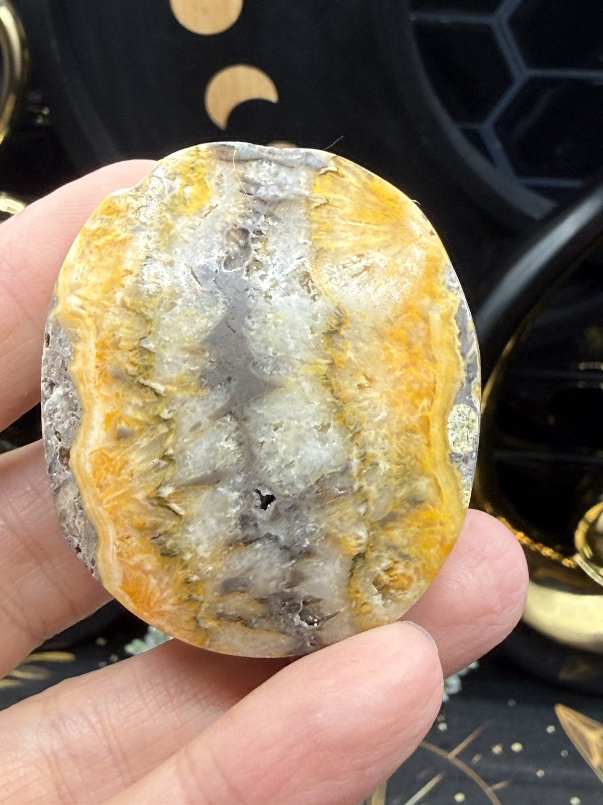 Natural Bumblebee Jasper Palms Druze vugs raw Free shipping