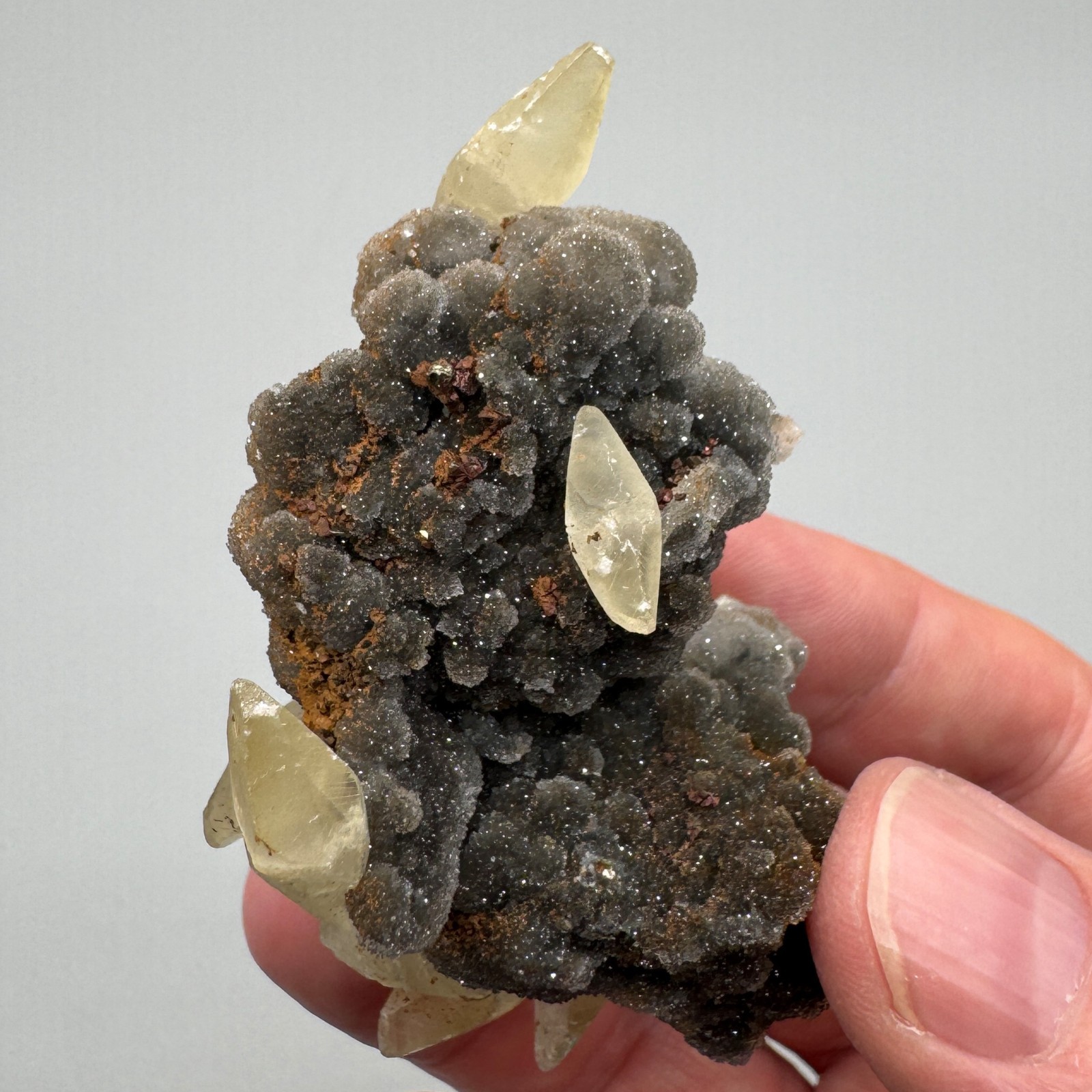 Calcite, Chalcopyrite from Casteel Mine, Missouri – Fine Mineral Specimen