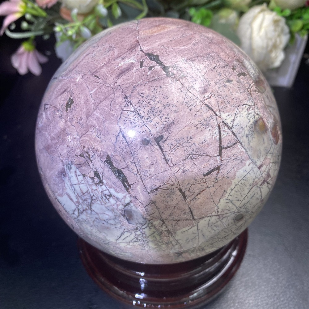 7LB 4.8″Natural A+++Picture Jasper Sphere Crystal Reiki Ball Heal Polished Decor
