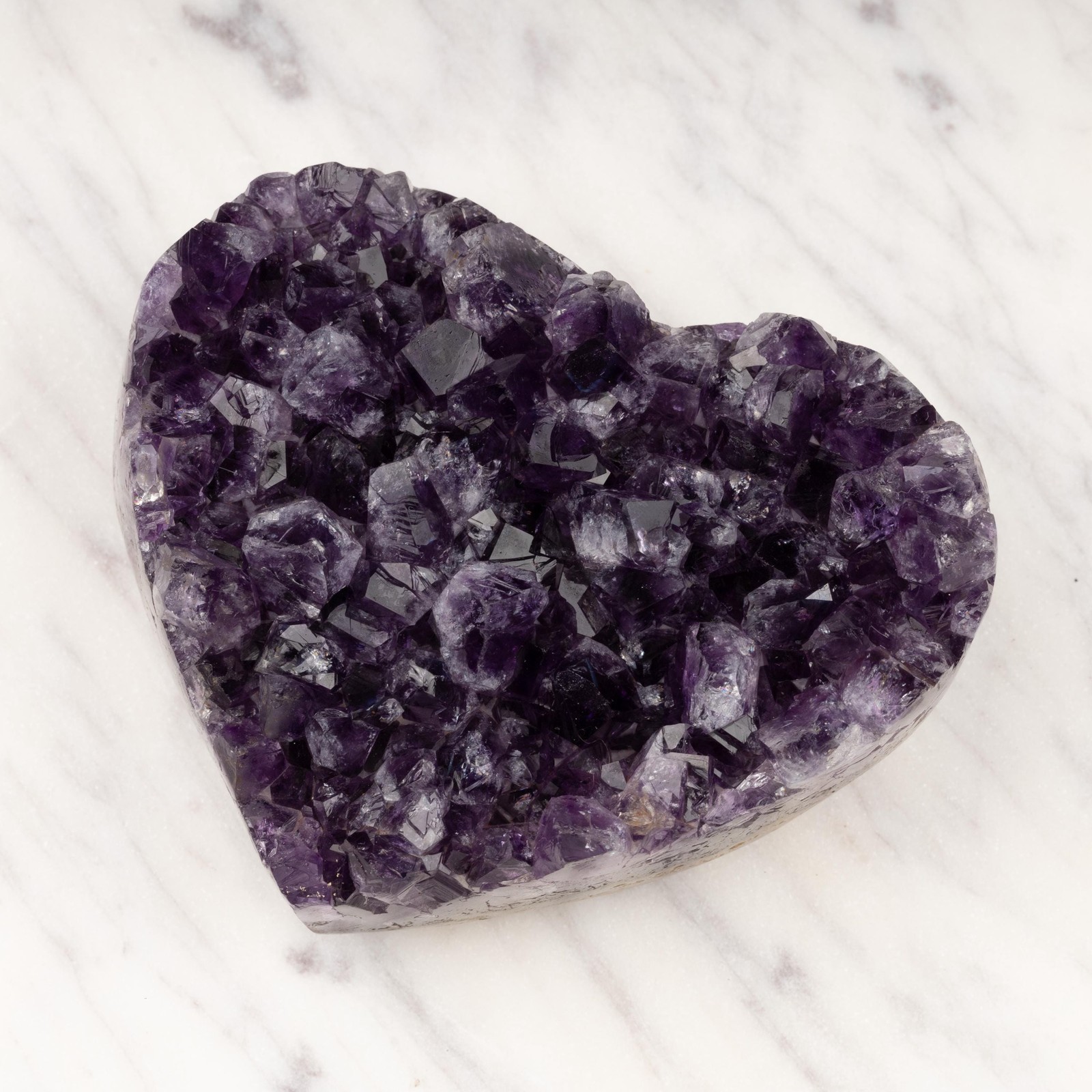 Amethyst Heart Cluster Healing Crystals, AAA Quality, Raw Natural Amethyst