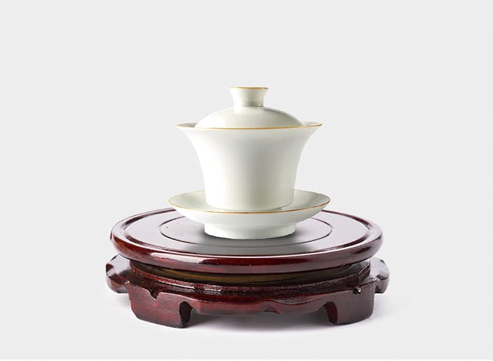 Round Imitation Solid Wood Rosewood Non-Rotating Base Household Vase Plant Fi…