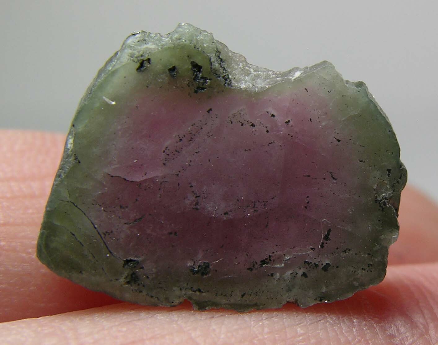 9.50ct Afghan 100% Natural Raw Watermelon Tourmaline Crystal Specimen 1.90g 17mm