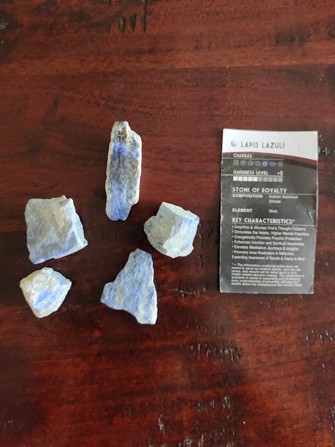 Lapis Lazuli 5 Pieces 4oz Crystal Allies