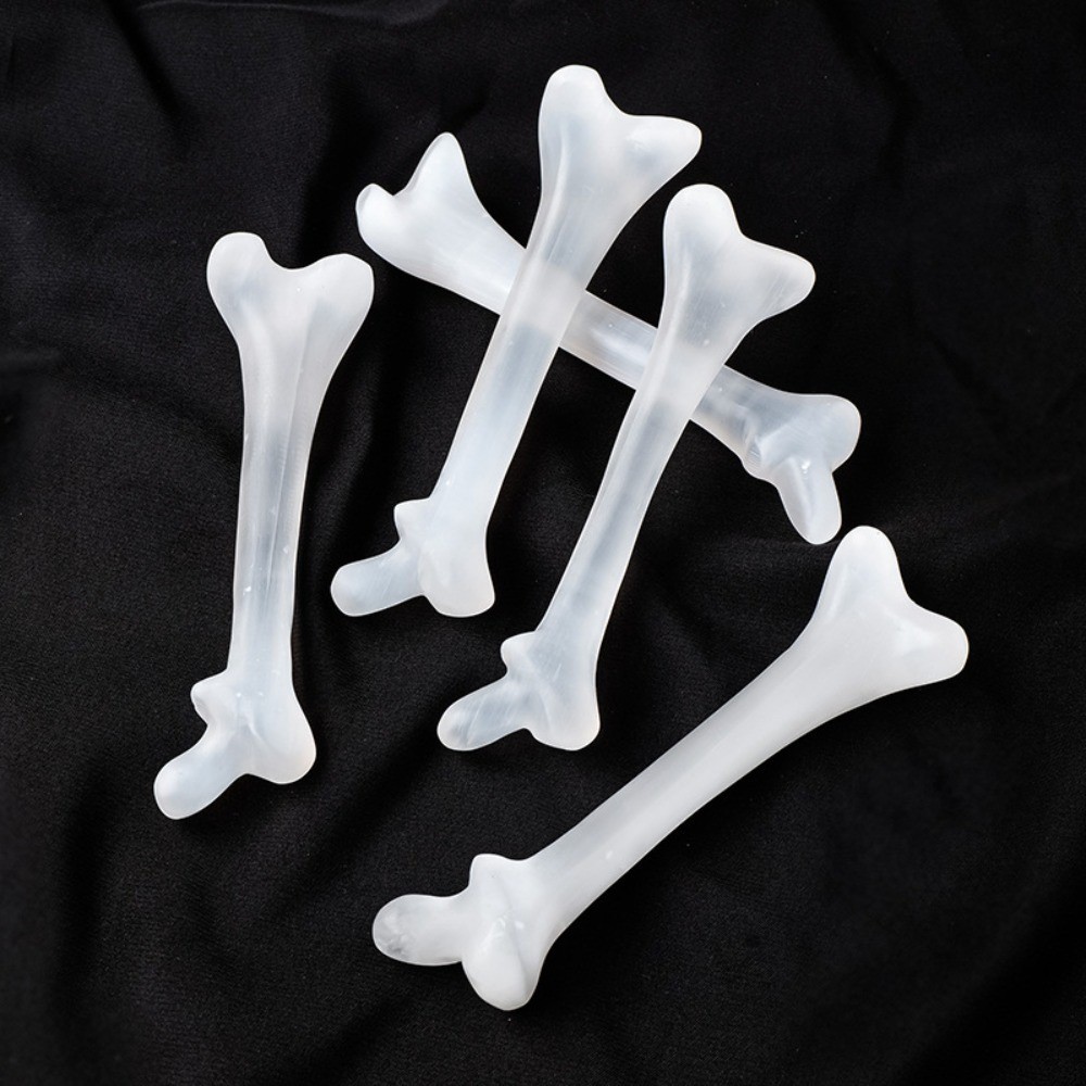 Gypsum Carved Skeleton Bone Halloween Spooky Gothic Home Party Decor Gift 2pcs
