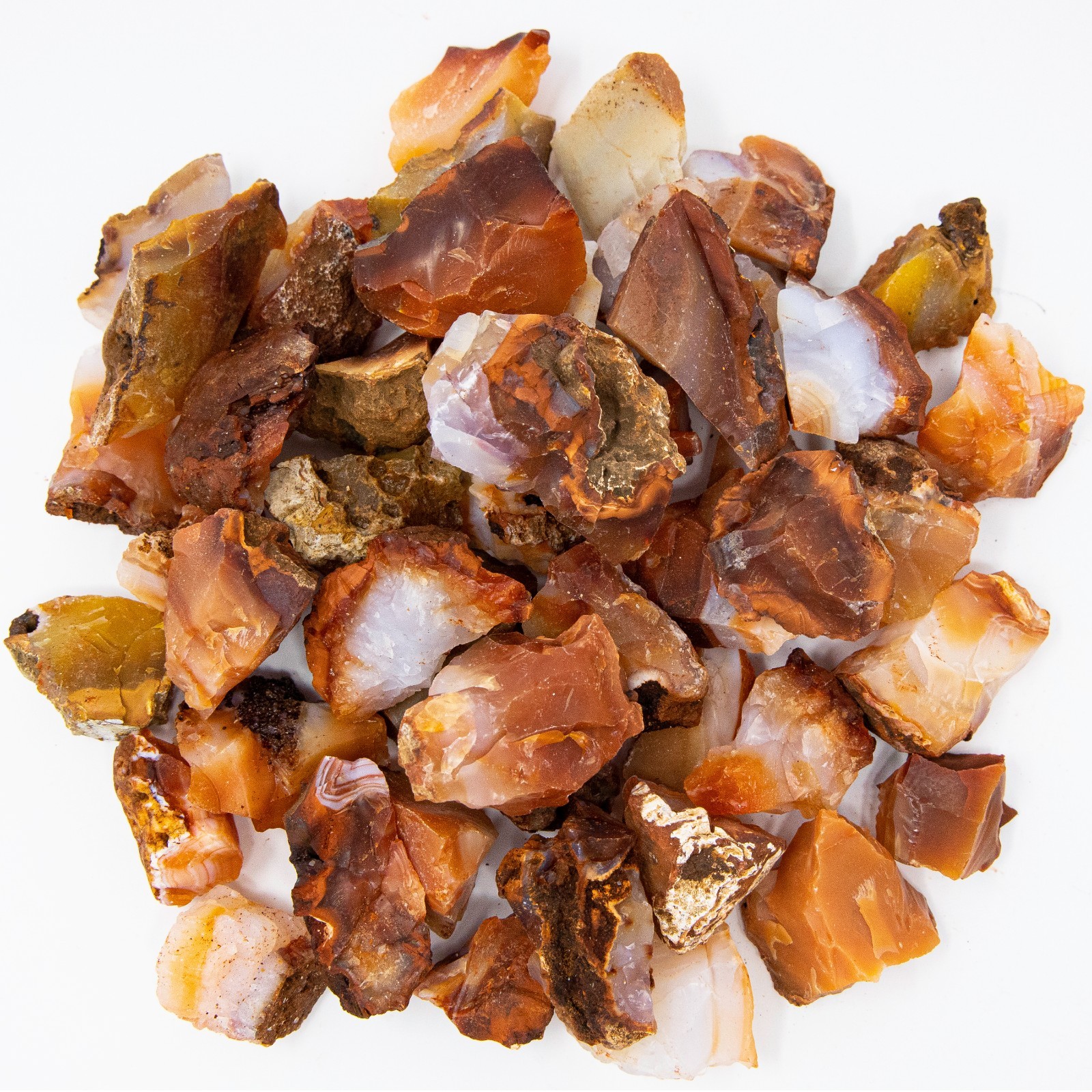 Raw Carnelian Crystals Madagascar, Bulk Rough Stones for Tumbling & Healing