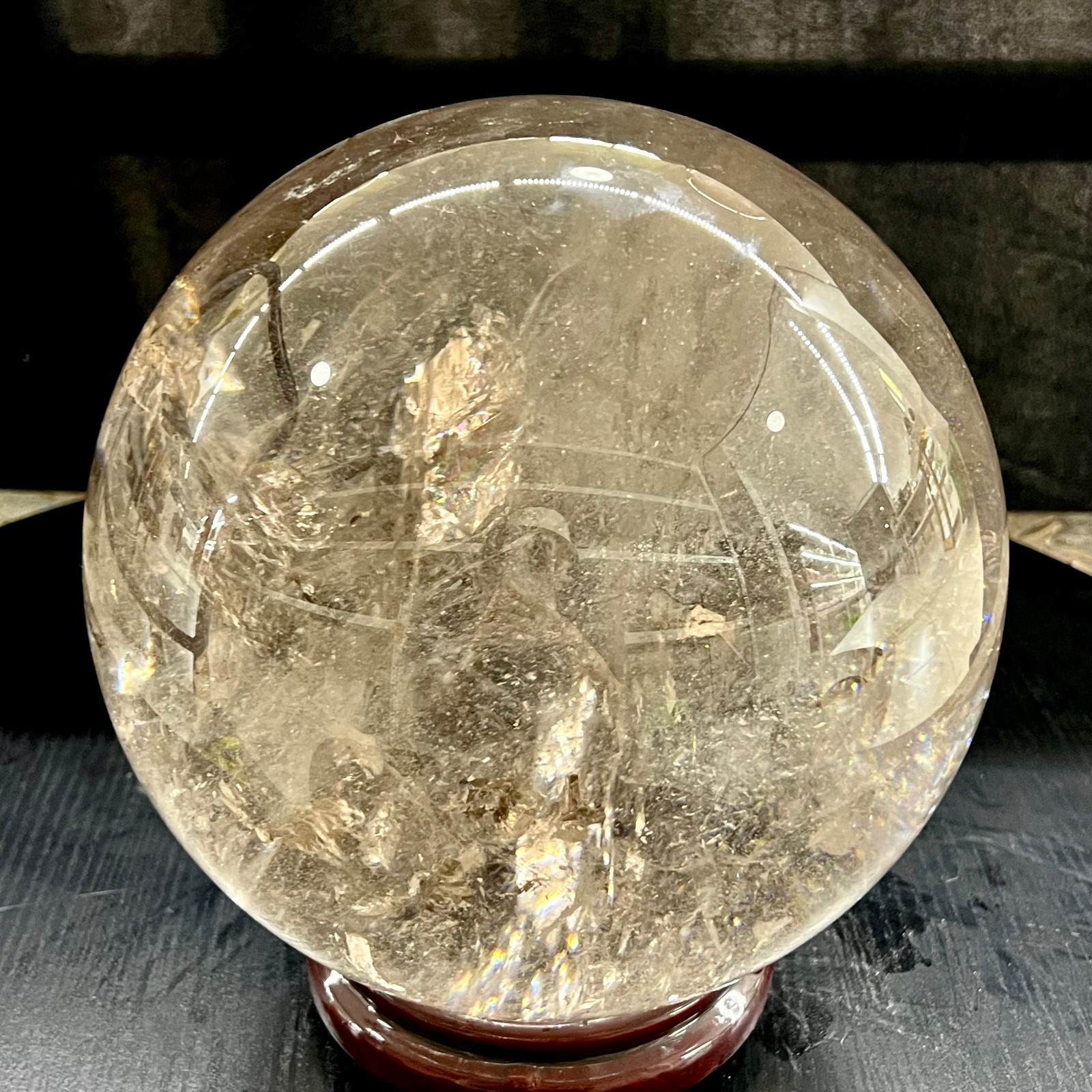 42LB Top Natural Clear Quartz Sphere Crystal Ball Reiki Meditation Gems Gifts