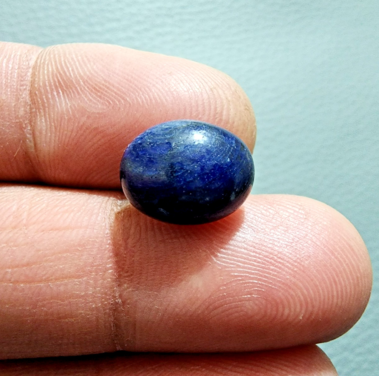9.78ct AAA+ Madagascar Blue Sapphire Oval Cabochon Loose Gemstone Jewelry Ring