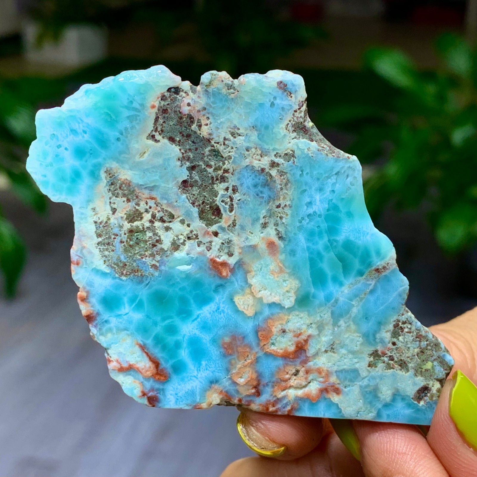 62G Natural larimar/hemimorphite Gorgeous rough raw Crystal Mineral Specimen
