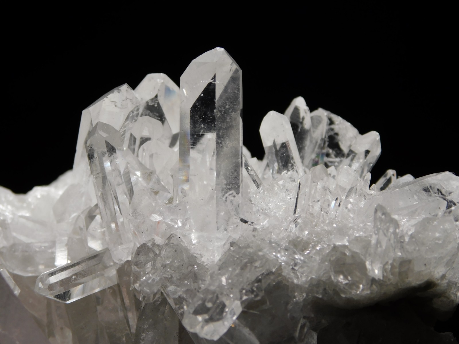 Super TRANSLUCENT Points! Big Nice & Natural QUARTZ Crystal Cluster Brazil 431gr