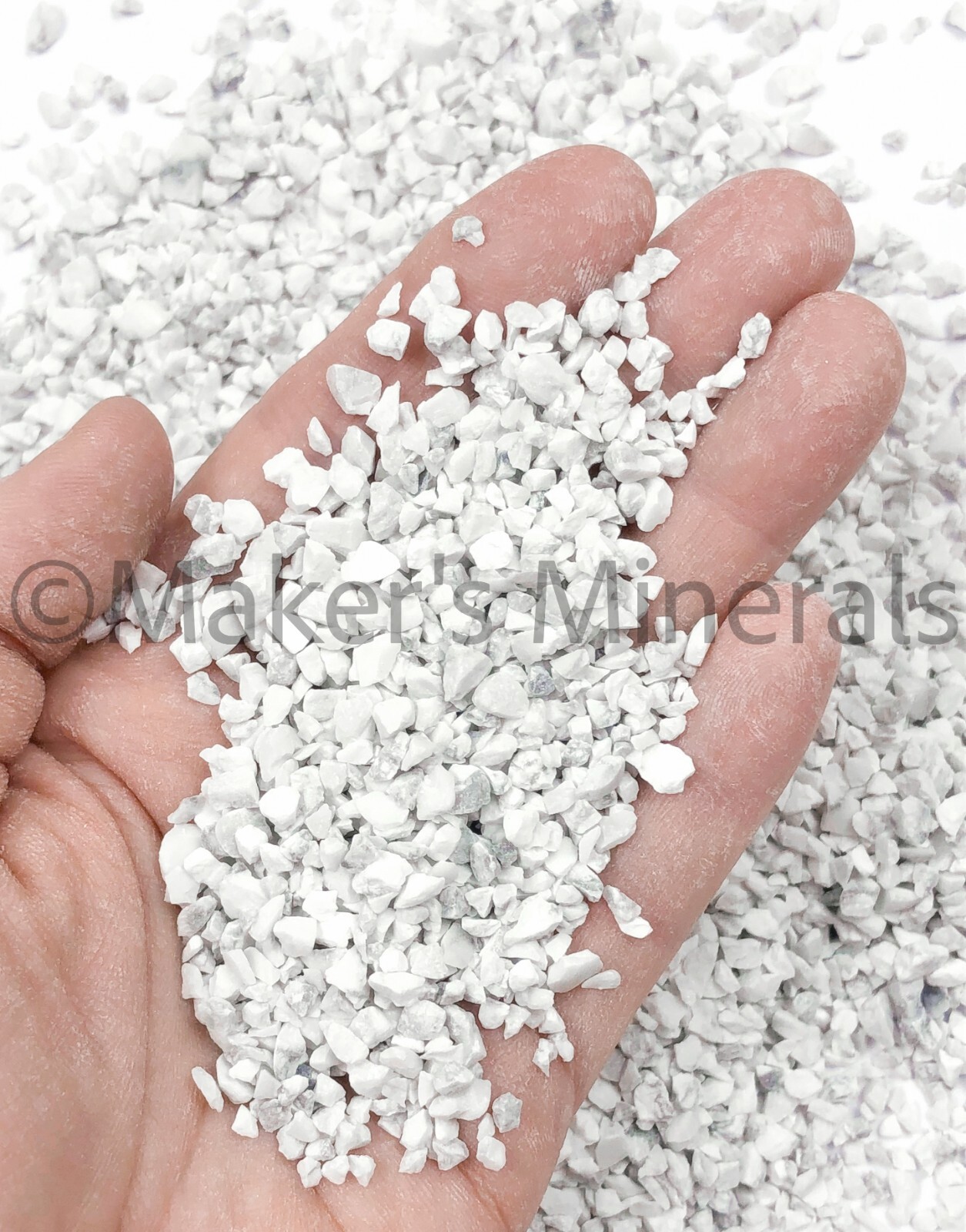 Crushed White Howlite, Gravel 4mm-2mm, Orgone, Crafts, Art, & Resin Supplies