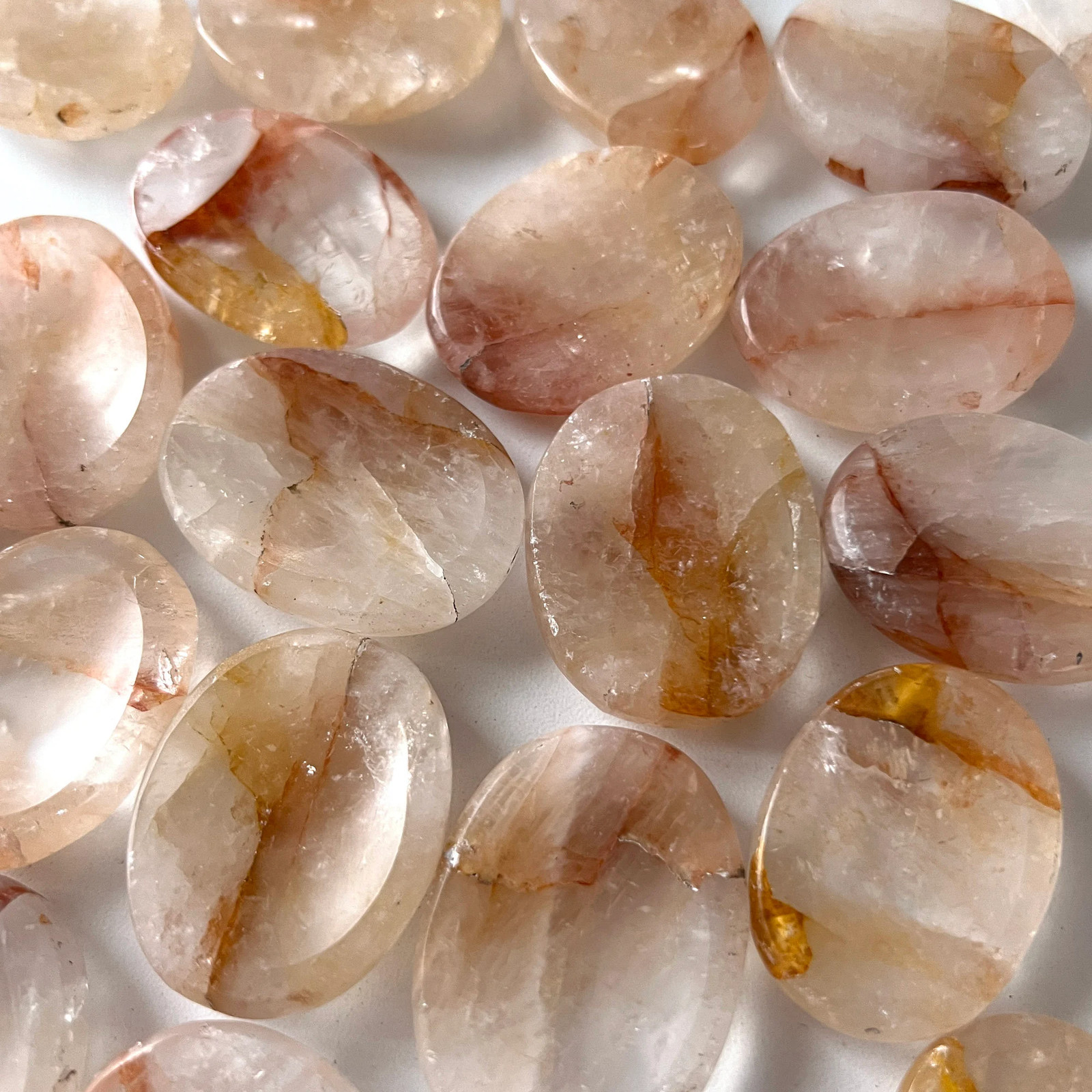 Fire Quartz Worry Stone | Hematoid Quartz | Vitality | Self-Worth | Confidence |