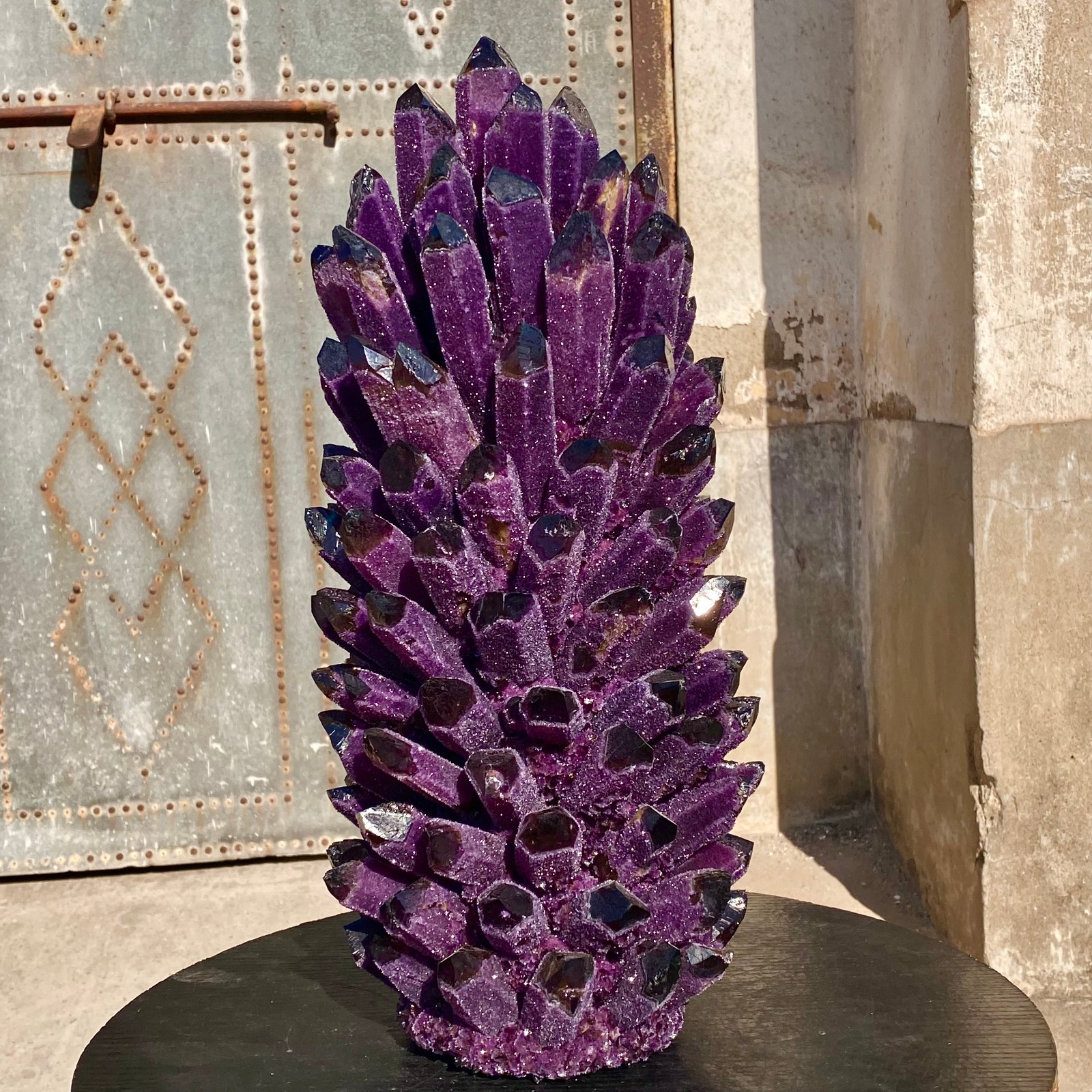 24.8LB New Find purple PhantomQuartz Crystal Cluster MineralSpecimen