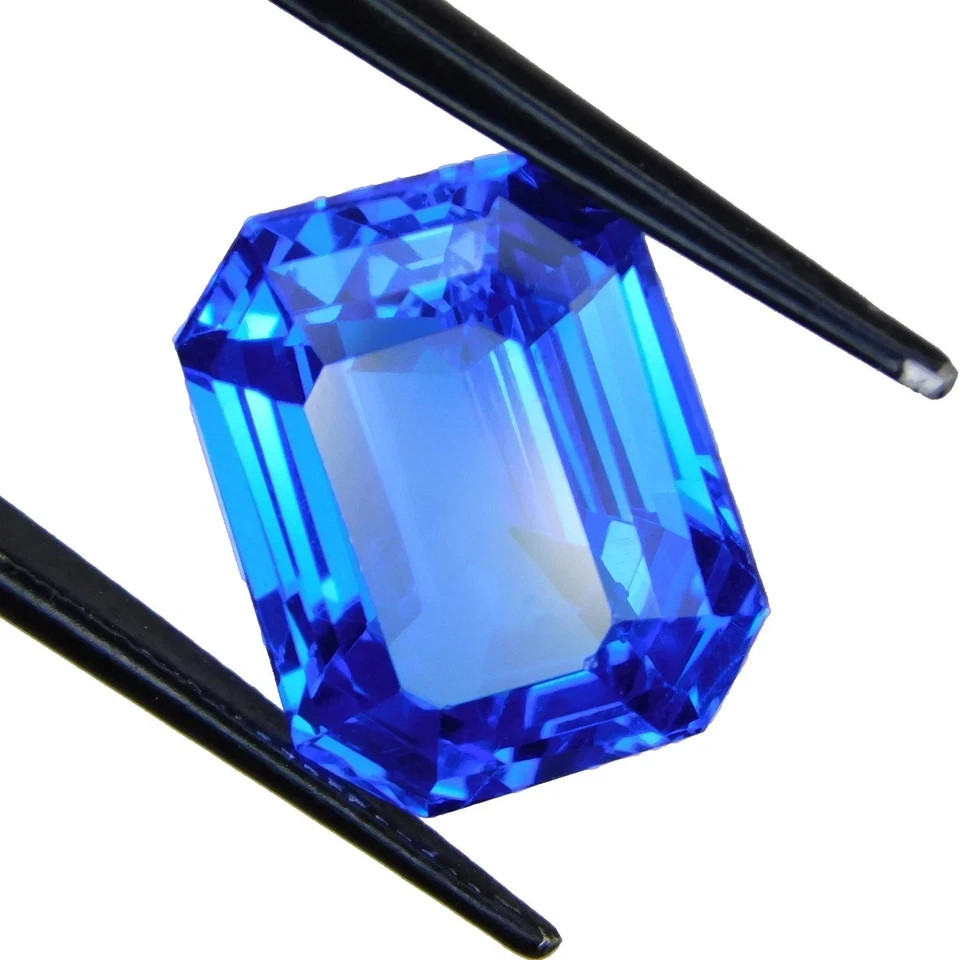 EGL Certified Natural 10 Ct+ Flawless Blue Sapphire Emerald Loose Gemstone