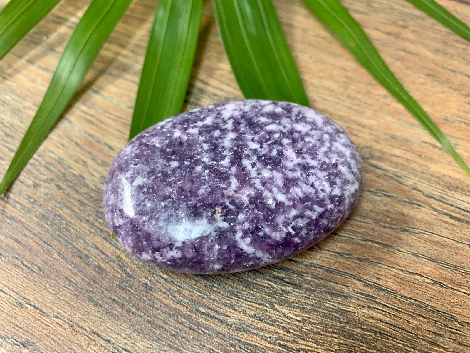 Lepidolite Palm Stone Large Soap Stone Flat Therapy Meditation Specimen Reiki
