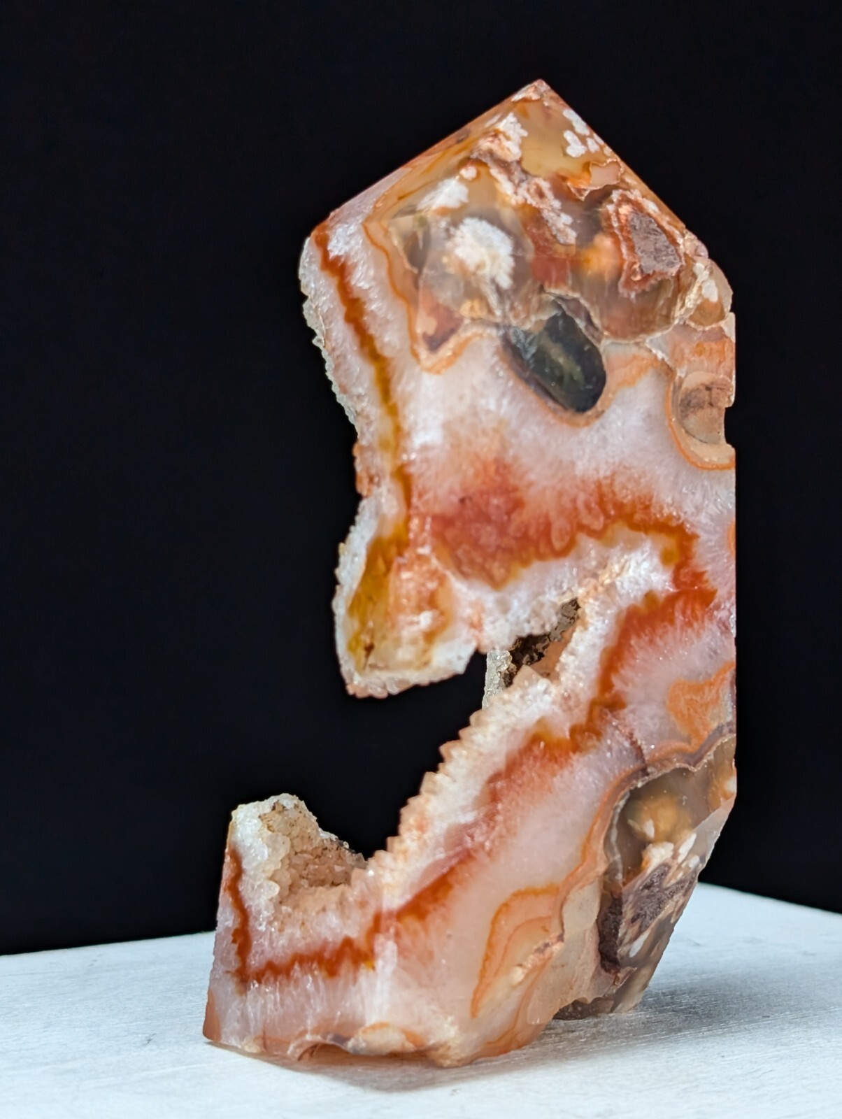 Carnelian Tower Drusy Quartz Point Crystal Big Chakra Gemstone