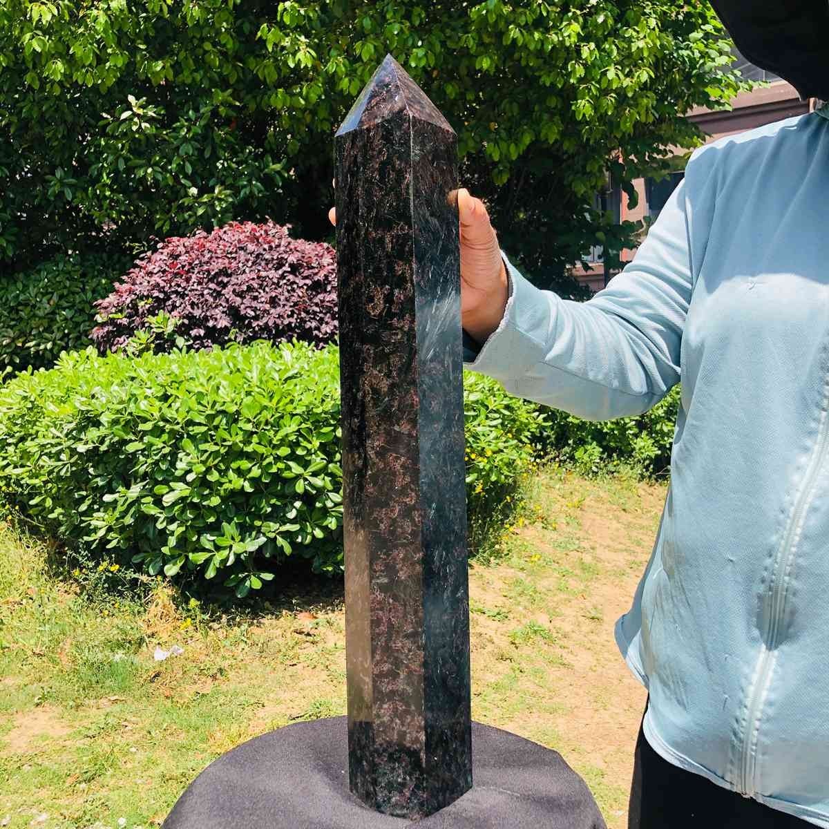 16.5LB Natural Firework Obelisk Tower Reiki Healing Crystal Point Wand