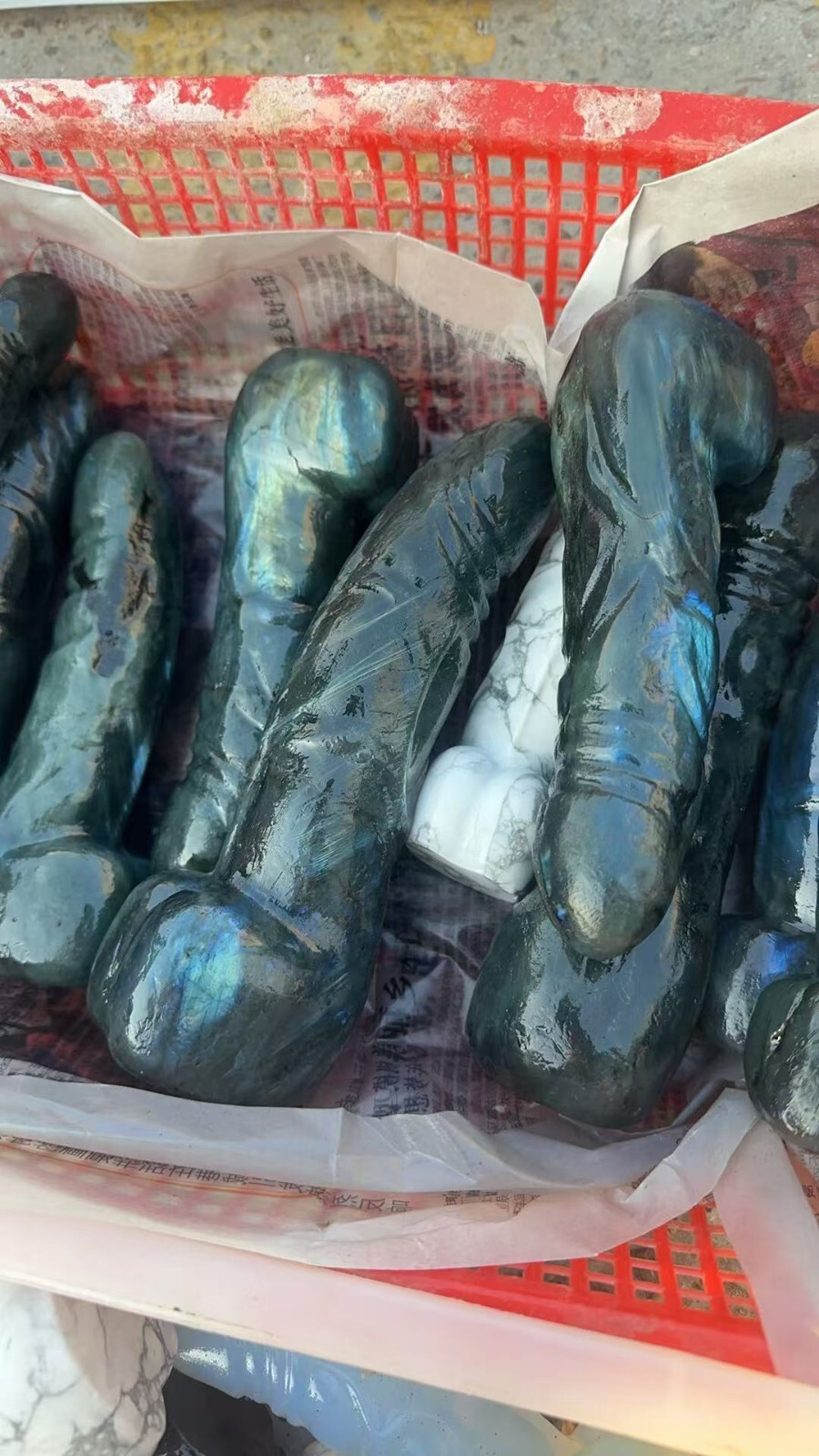 20mm Natural labradorite Carved Penis Skull Crystal Reiki Healing gift