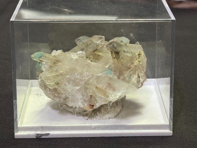 SEE VIDEO: RARE AJOITE INCLUDED QUARTZ CLUSTER, MESSINA MINE ,SOUTH AFRICA