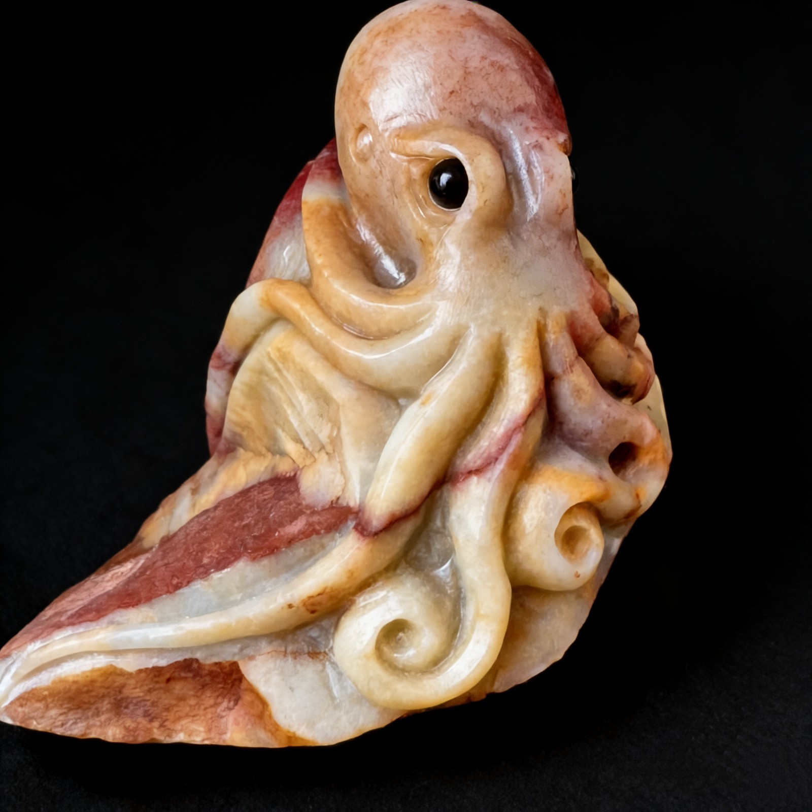 Hand-Carved Amazonite Octopus Sculpture, Natural Crystal Decor for Collectors