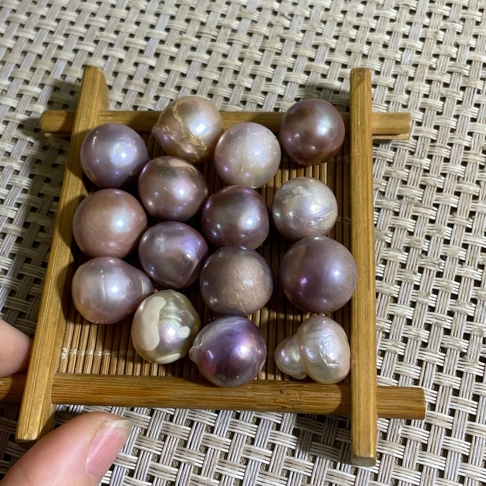 15pcs 60g Genuine Large Baroque Freshwater Pearl Cultured Loose Bead Not Drilled