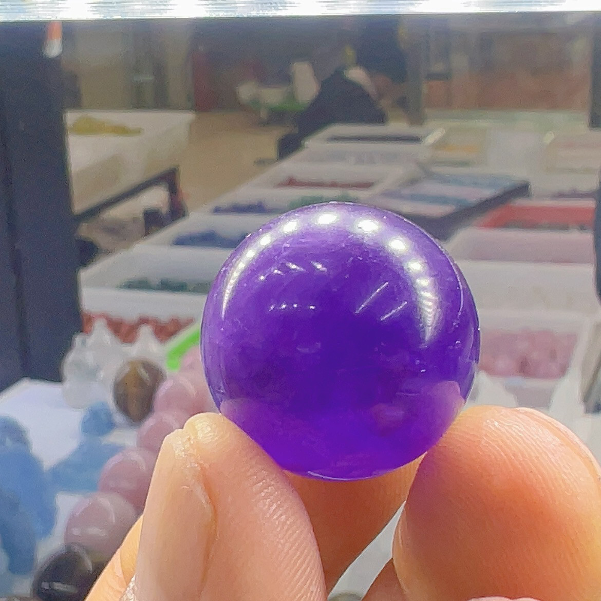 1pc Natural Amethyst Quartz Sphere Crystal Ball Reiki Healing 20mm