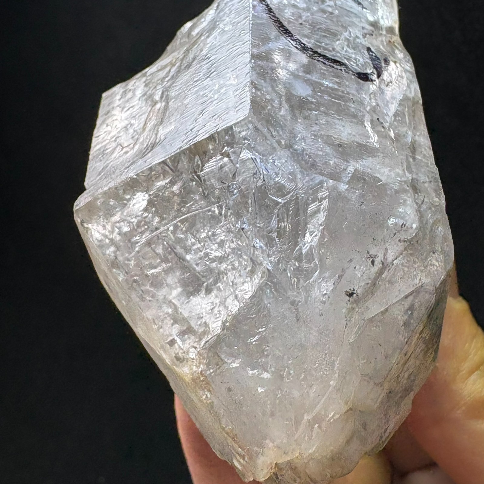Natural Large Herkimer Quartz w/ Movinging Inclusion Raw Mineral Rare Specimen
