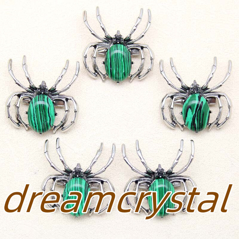 50pcs Mix Natural Quartz Crystal Alloy Spider Skull Reiki Random Insect Skull