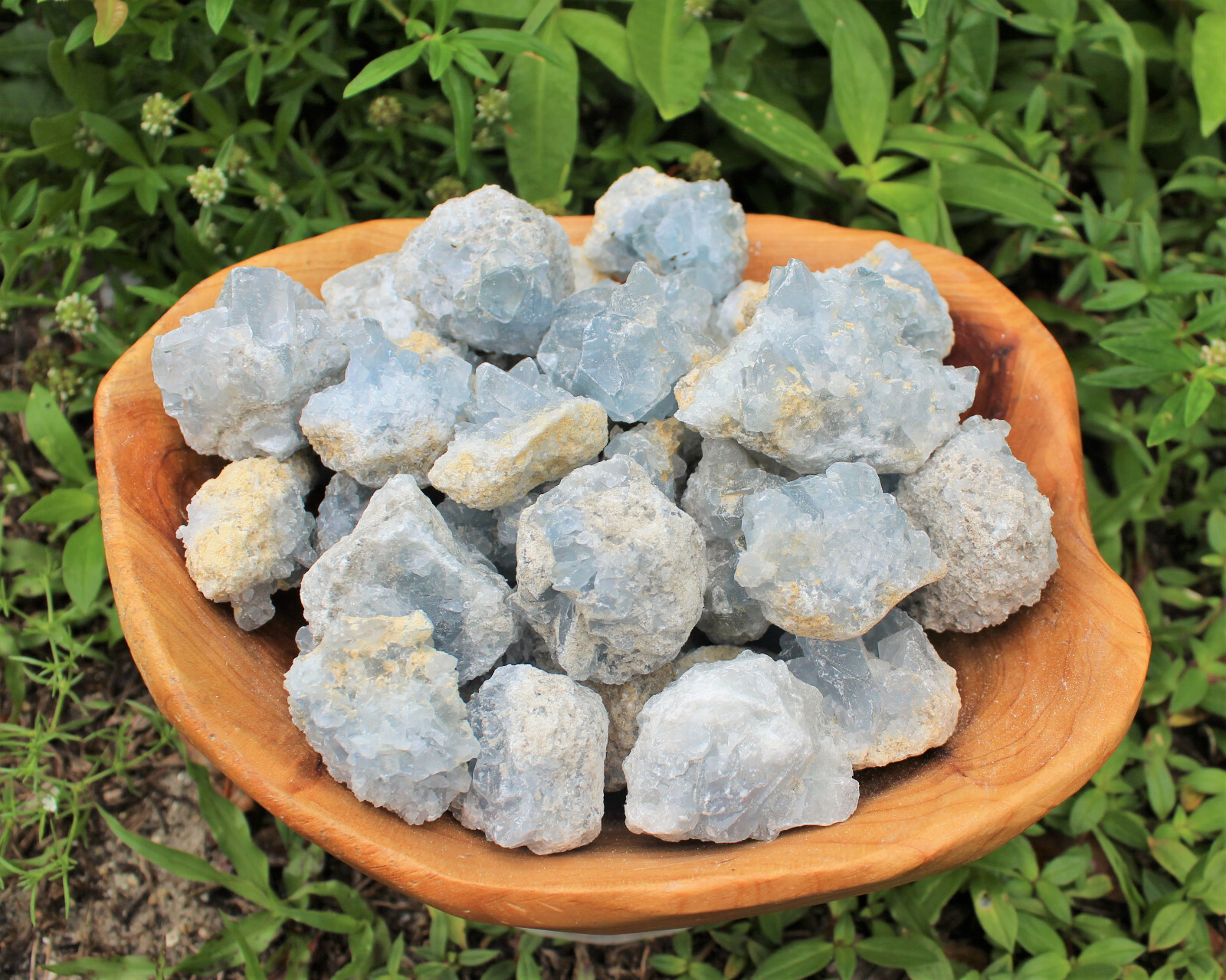 Mini Celestite Crystal Cluster Bulk Wholesale Lots (Sky Blue Celestite Druze)