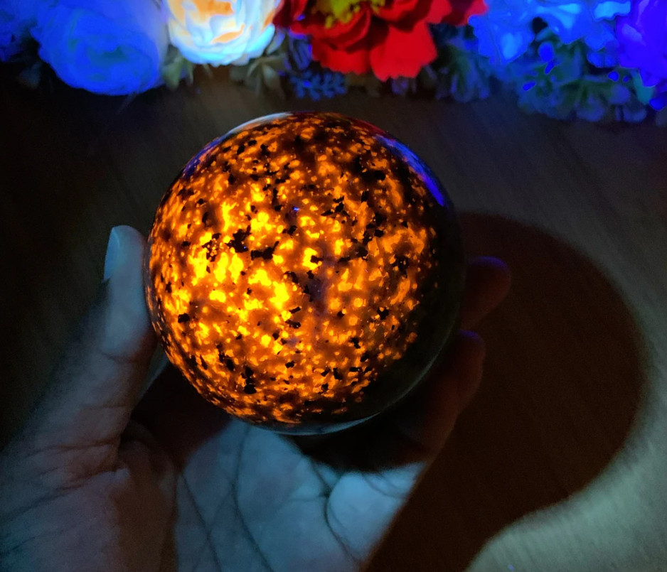 300g+ Natural Yooperlite stone ball quartz sphere crystal healing 1x