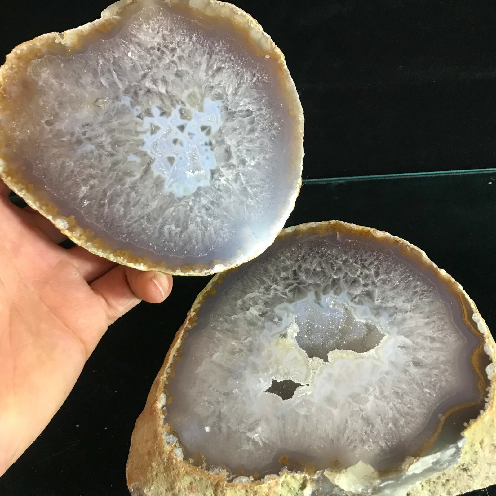 7.0LB Crystal Geode Natural Thunderegg Agate Quartz Mineral Specimens Healing
