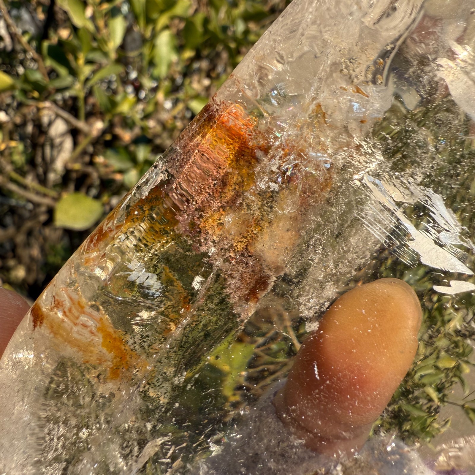 509g Natural Pure Garden Quartz Plate Carving Mineral Crystal Healing