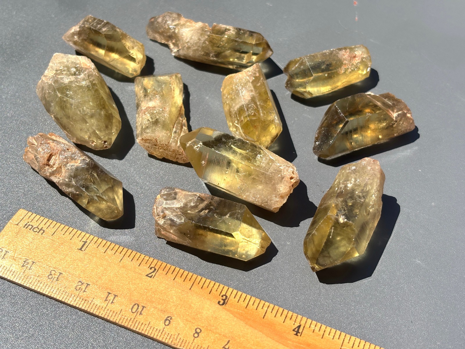 1/2lb Natural Smokey Citrine Quartz Rough Himalayan Smoky Crystal Points Wand