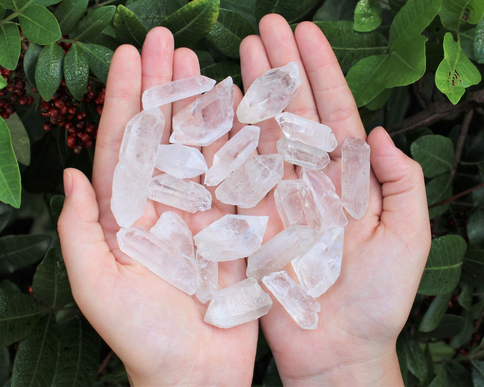 Lot of 3 LARGE Clear Quartz Point Crystals: 1″ – 1.5″ Crystal Points (US Seller)