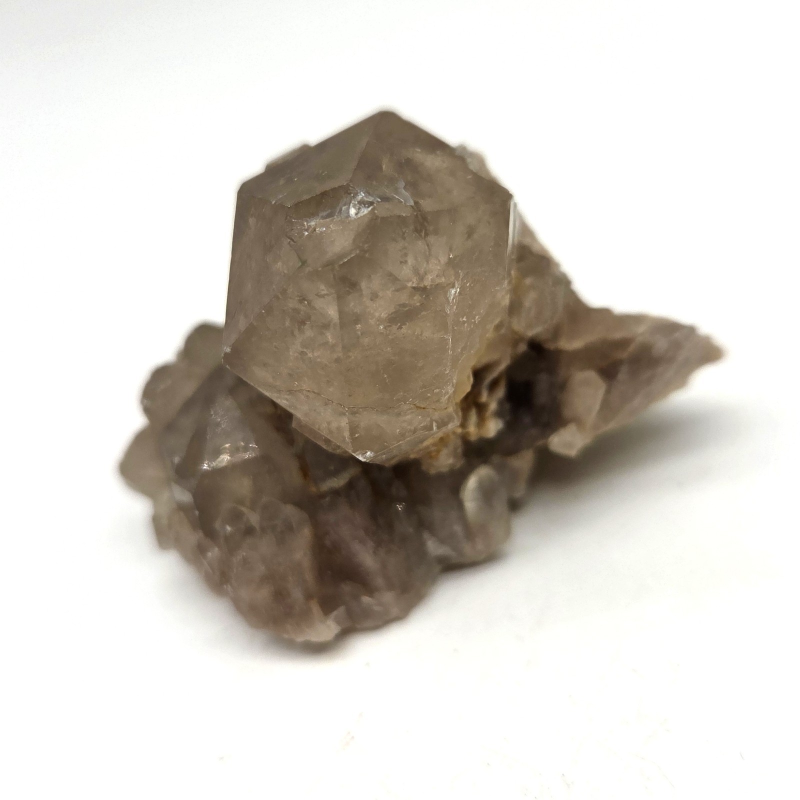 Natural Phantom Smokey Quartz Cluster From Luena, Congo