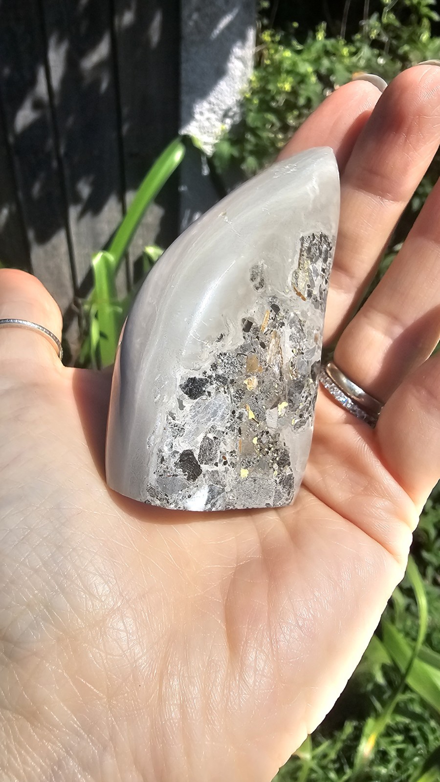 Indonesian Bumblebee Jasper crystal freeform 130g yellow Upliftment 7.6cm