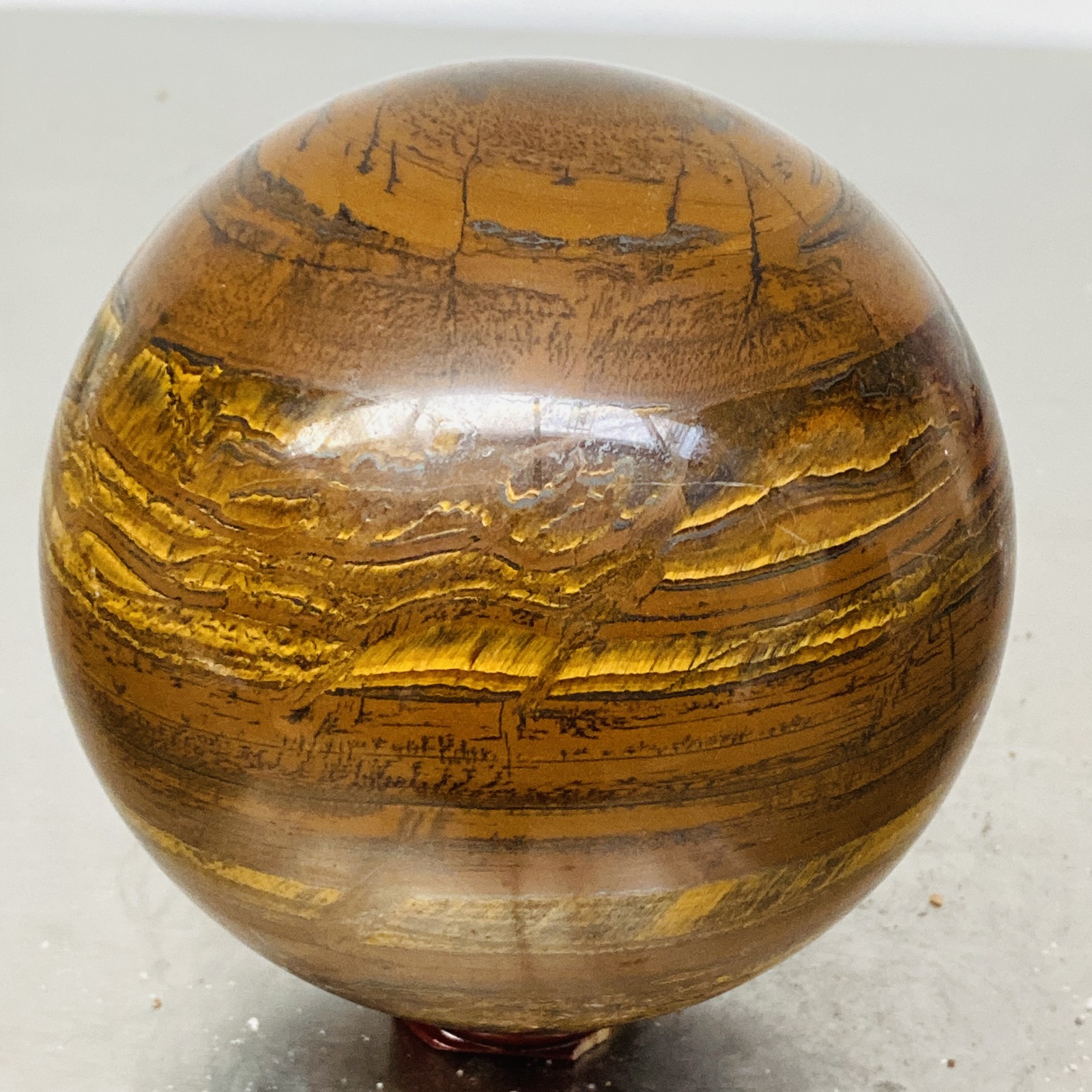 2520g Natural Tiger Eye stone ball quartz crystal ball Reiki healing