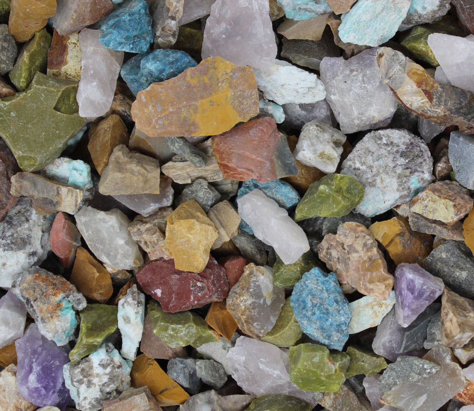 1/2 lb Bulk Lot Africa Mix Natural Rough Tumbler Rocks Stones 8 oz Madagascar