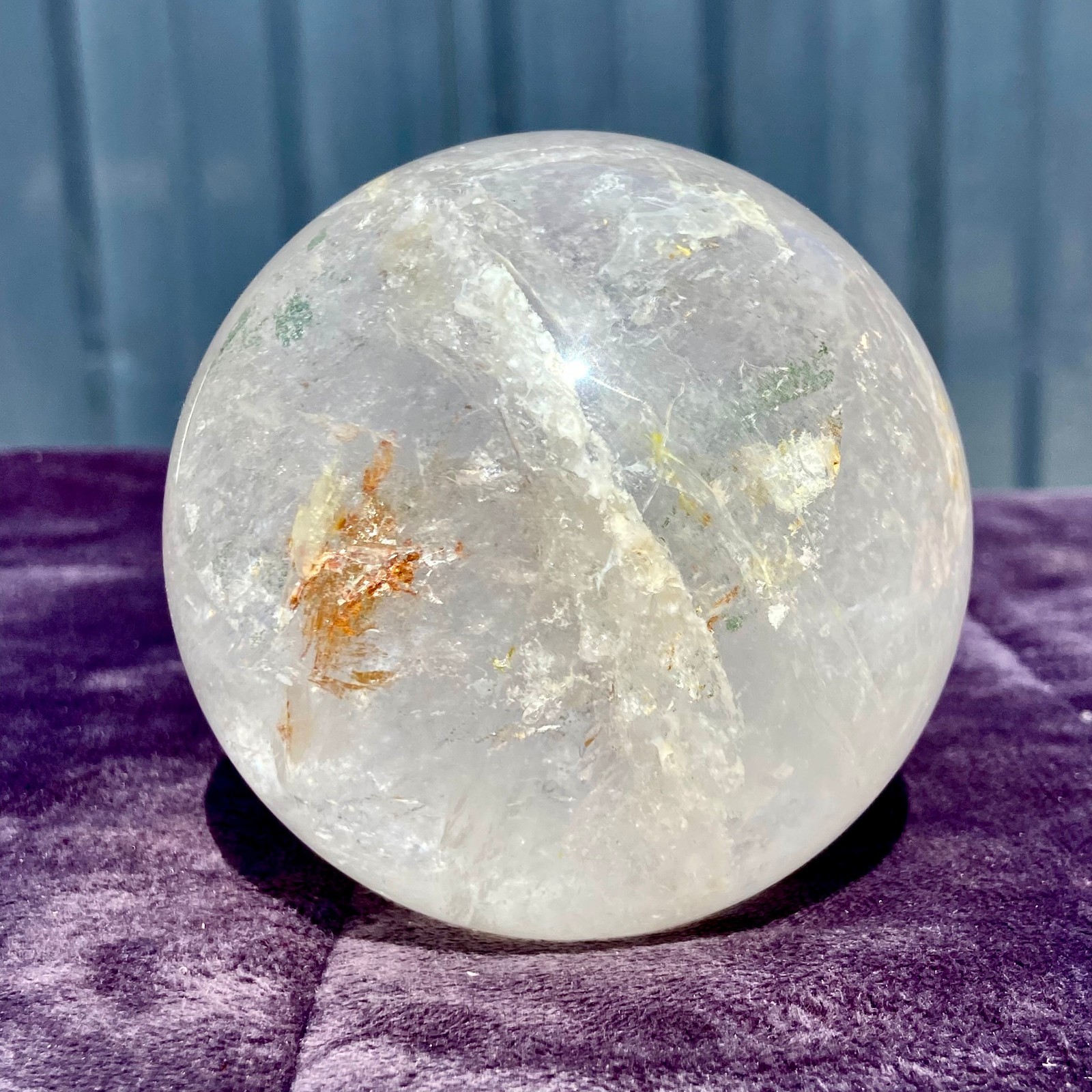 2.20LB Natural Clear Quartz Ball Crystal Gem Quartz Sphere Reiki Healing