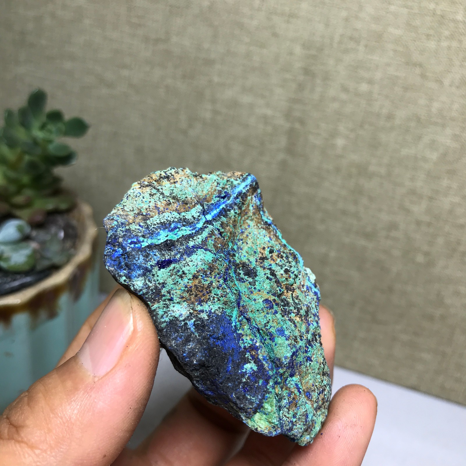 69g Natural Azurite Malachite gemstone Rough original Crystal Specimen A5183