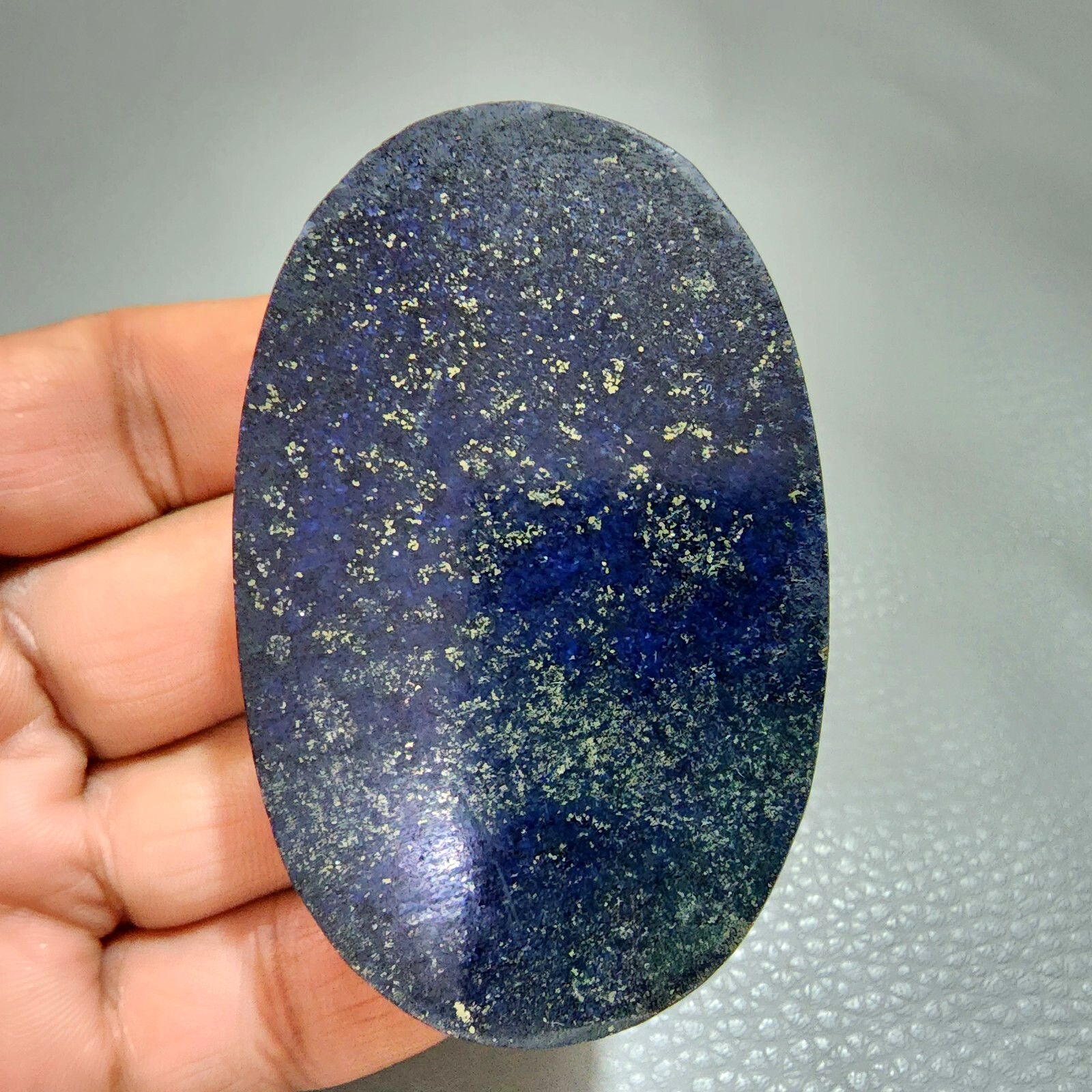 Natural A+ Lapis Lazuli Palm Worry Stone Quartz Crystal Polished Gemstone 634 Ct