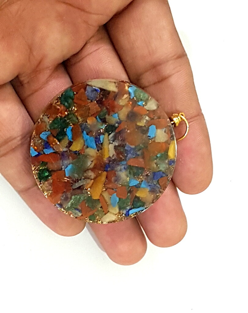 7 chakra orgone metatron complete energy pendant reiki healing emf protection