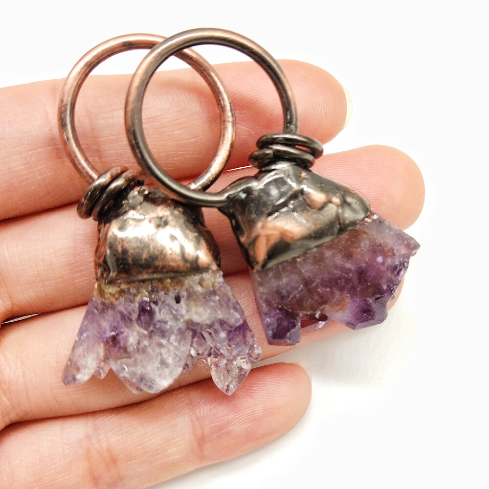 Natural Crystal Pendant Sun Stone Triangle Clear Quartz God Retro Chakra Vintage
