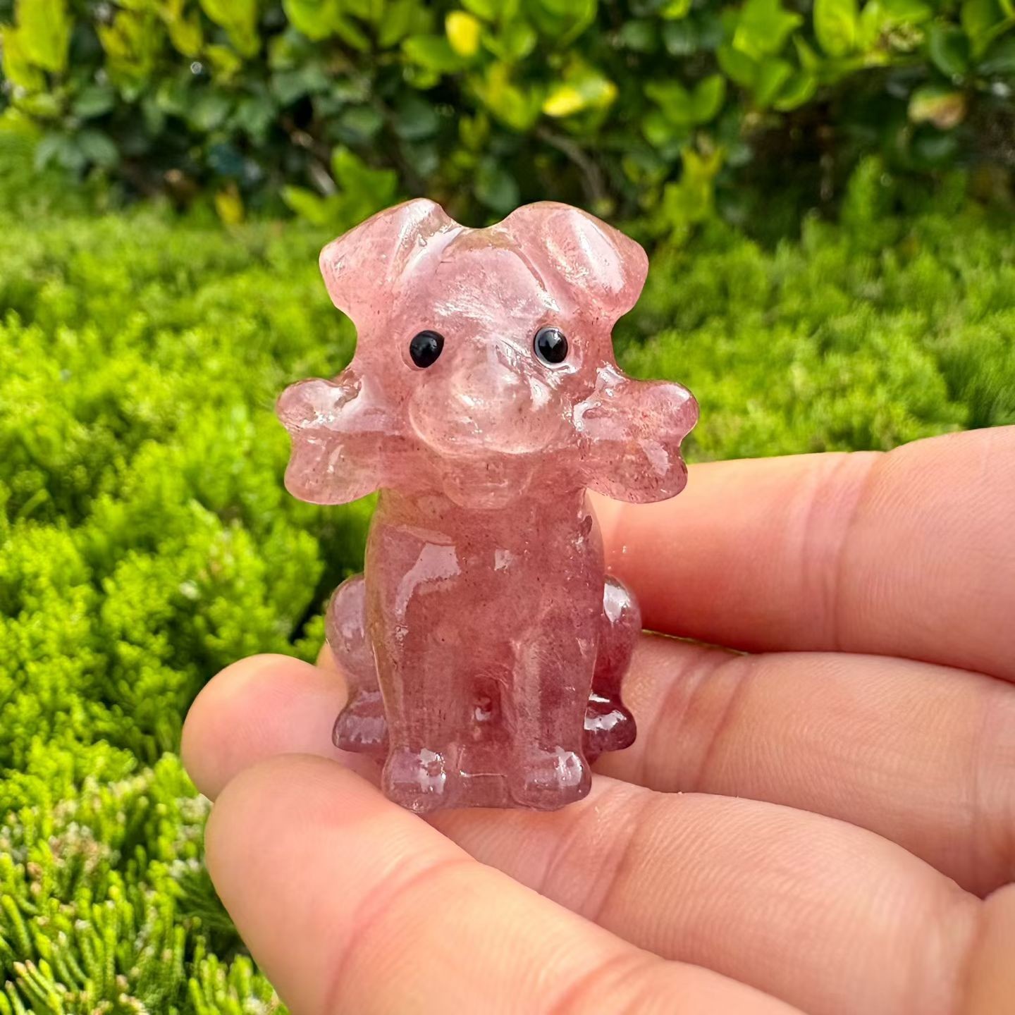 1pc Natural Mixed Quartz Carved Dog Skull crystal Reiki healing gift Decor